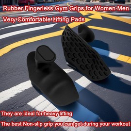 Rubber Fingerless Fitness Grip Men's and Women's Non Slip Weightlifting Gloves, Used for Hand Protection, Breathable Fingerless Design, Pull Up and Training Handle, Fitness Gloves with Storage Bag