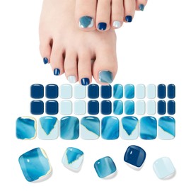 SEEWEN Gel Nail Stickers, Cure Type, Water-Based UV Gel, Extra Long Size, Odorless, Gentle on Skin, Long Lasting, Semi-Gel Type, Self Nails, Popular Design, Perfect for Home Nails