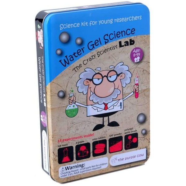 The Purple Cow Crazy Scientist Water Gel Science - Science Kits for Young Researchers. for Learning & Education - STEM Educational Games for Kids, Boys & Girls, with Instructions