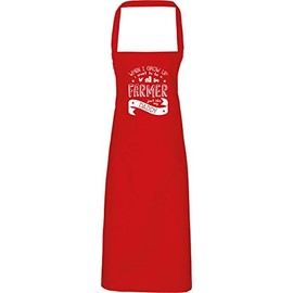 Hippowarehouse When I Grow Up I Want to be a Farmer Just Like My Daddy kids unisex Hoodie hooded top Apron kitchen cooking painting DIY onesize adult