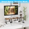 Aothia Wood Desktop Shelf for Top of Desk - 2-Tier