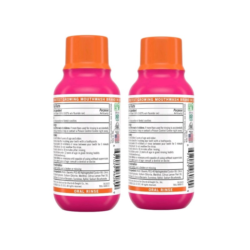 TheraBreath Anticavity Fluoride Mouthwash, Sparkle Mint, Travel Size, 3 fl