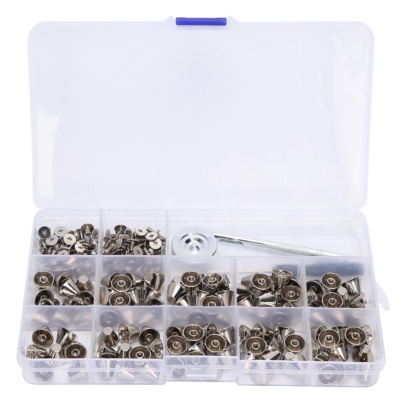 Punk Rivets Bucket Shape Spikes Zinc Alloy Craft Making Accessories