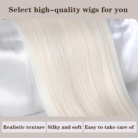 Ponytail Extensions 28" Long Straight Ponytail Extension Synthetic Pony Tails Hair extensions Natural Soft Synthetic Hairpieces for Women - White