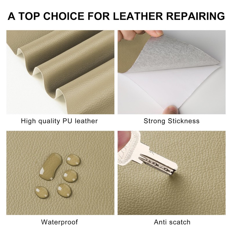 YAFLC Leather Repair Patch for Furniture, 4" x 63" Self