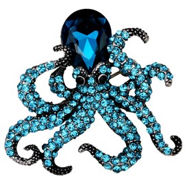 YACQ Anillos elásticos de pulpo para mujer de tamaño 7 a 9, sin plomo ni níquel, banda elástica suave, perfecta para artritis, soportes para bufandas, (1-4/5 de alto x 1-4/5 de ancho), Cristal Vidrio, cristal