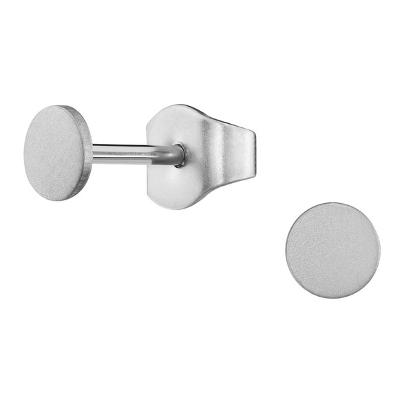 Traveller Men's Stud Earrings Stainless Steel Made in Germany, Stainless