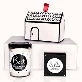 Einweihungsgeschenk Wohnung Haus Brot & Salz in Geschenkverpackung | Einzugsgeschenk | Geschenk zum Einzug Umzug Richtfest | Einweihung neues Zuhause