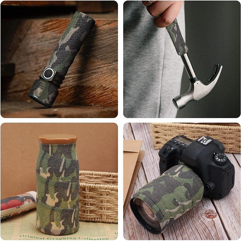 4 Roll Tape Army Camo Wrap Rifle Gun Shooting Hunting
