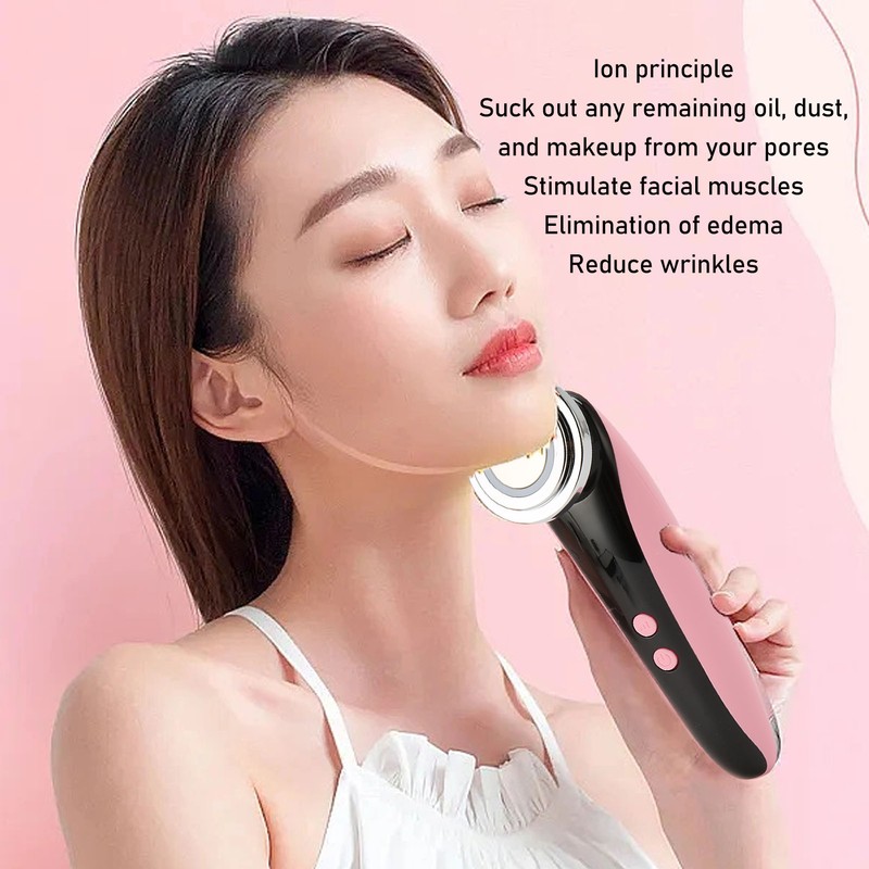Electric Facial Massager Machine Colorful Light Vibration Face Skin Rejuvenation