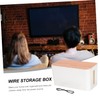 LABRIMP Wear Resistant Cable Box Compact Cord Storage Organizer for