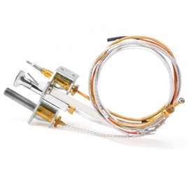 Aibabcue 4021-732 Natural Gas Pilot Assembly Kits for Heat N Glo, Heatilator, Quadrafire Fireplaces, 25660 Pilot Assembly with Thermocouple, Thermopile Replacement Parts