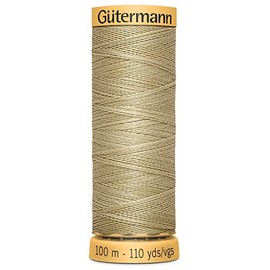 Gutermann 103C-3260 Natural Cotton Thread 110 Yards-Tan