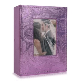 RECUTMS Photo Albums 6x4 100 Pockets Photos Capacity Premium Leather Cover 6x4 Photo Album Wedding Baby Family Travel Small photo Album Book