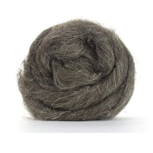 Dark grey natural Herdwick wool rovings/tops