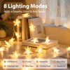 Rechargeable Star String Lights Battery Operated with 8 Modes, 17FT
