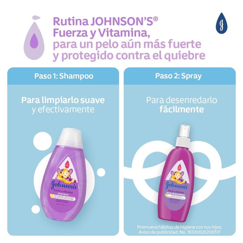 Shampo Johnson's Fuerza y Vitamina 400 ml