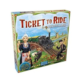 Asmodee Ticket to Ride Nederland Board Game EXPANSION - Train Route-Building Strategy Game, Fun Family Game for Kids & Adults, Ages 8+, 2-5 Players, 30-60 Minute Playtime
