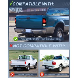 Nilight Taillight Assembly Compatible with 1997 1998 1999 2000 2001 2002 2003 2004 2005 2006 2007 F150 Styleside F250 F350 F450 F550 Super Duty Smoke Rear Lamp OE Style