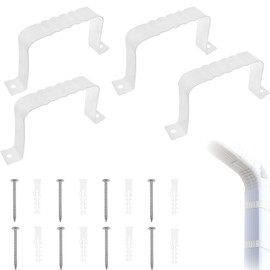 hinbkenla Downspout Adapter Gutter Downspout Strap,Gutter Straps,Gutter Downspout,Downspout Adapter,Gutter Downspout Adapter,Downspout Strap,Downspout Strap 3x4 Leader Strap 3x4 4pcs (White)