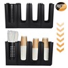 Cup Holder Lid Dispenser with Straw Organizer,4 Compartment 7 Adjusting,Cup