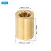 PATIKIL Lamp Pipe Brass Coupling Nut, 3 Pcs 20mm Long