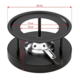 KUHN RIKON 32019 Rechaud Simple powdercoating, Stainless Steel, Silver, 20.5 x 20.5 x 10.5 cm