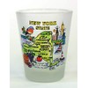 World By Shotglass New York Map Frosted Shot Glass