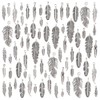 PH PandaHall 84Pcs 14 Styles Feather Charms Pendants Feather Jewellery,