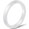JUDE 3mm White Ceramic Plain Simple Classical Wedding Band Stackable