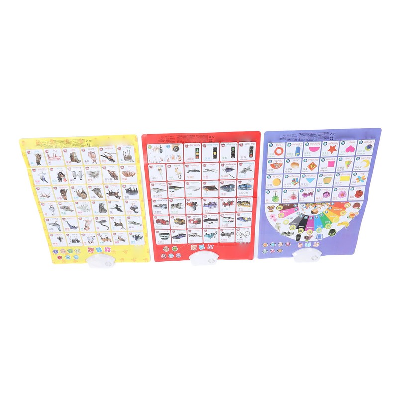 3pcs Sound Educational Posters Preschool Learning Poster Parent Child Interaction