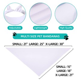 Gofshy Sublimation DOD Bandanas 4PCS, Heat Transfer Washable Dog Scarf, Blank DIY Solid Kerchief Bib Breed, Pet Birthday/Party Fun Idea Gift for Small XS Puppy Cats