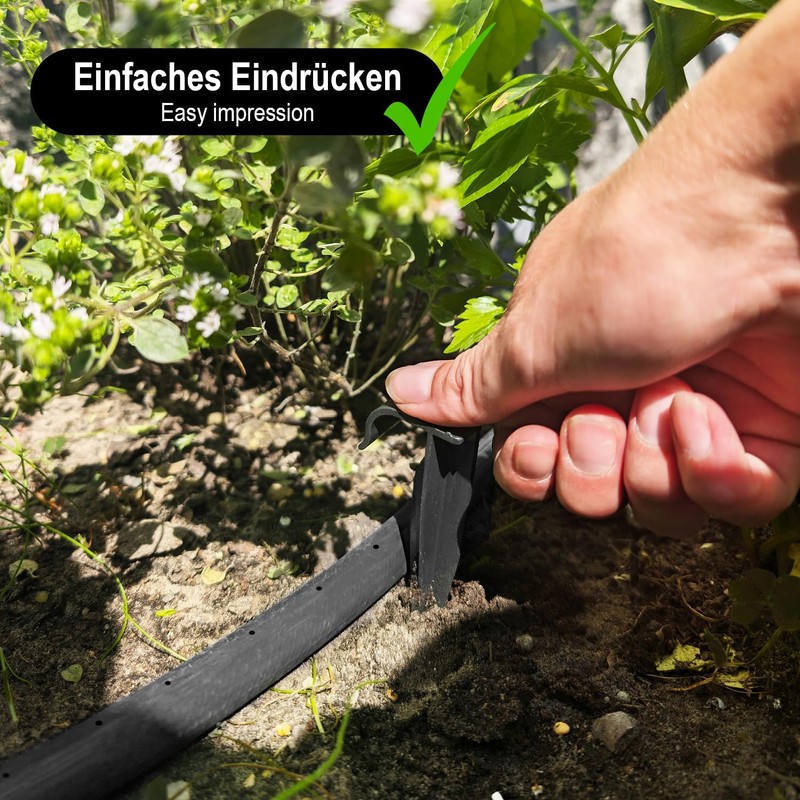 com-four® 50x fixing hooks for irrigation pipes - Plastic ground