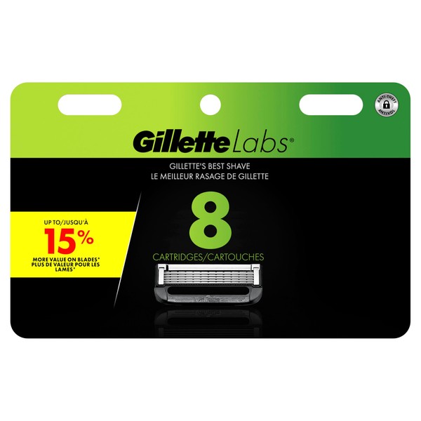 GilletteLabs Razor Blade Refills, Razor Refills for Men, Compatible with