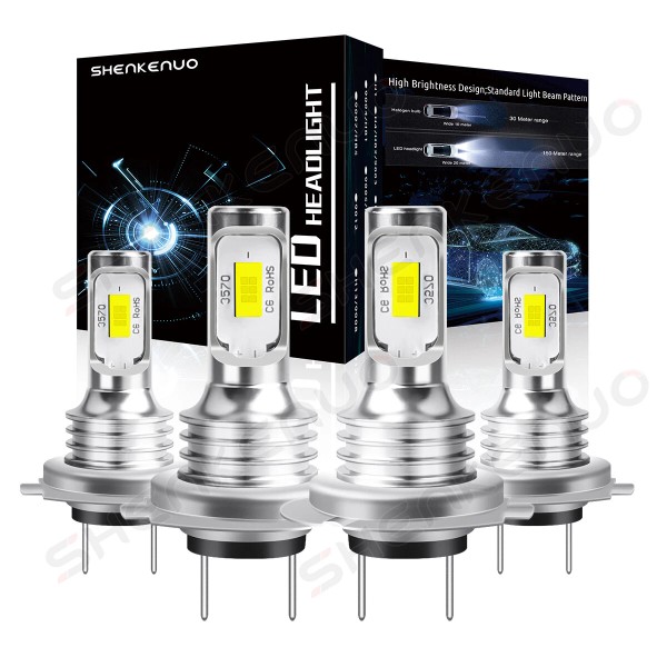 SHENKENUO H7 H7 LED Headlight KIT Combo Bulbs High Low