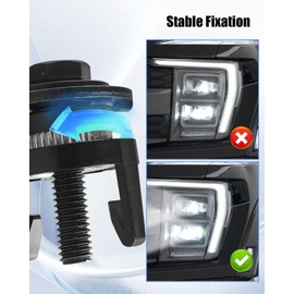 EMIHO Headlamp Headlight Mounting Spacer Mount Clip For Ram 1500 2500 3500 4500 5500 Truck 2013-2018 Replaces 68222836AA Automotive Headlight Adjusting Screws