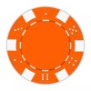 N/A Striped Dice Poker Chips 11 5 Gram 25 Pack CPSD-ORANGE