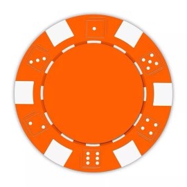 N/A Striped Dice Poker Chips 11 5 Gram 25 Pack CPSD-ORANGE