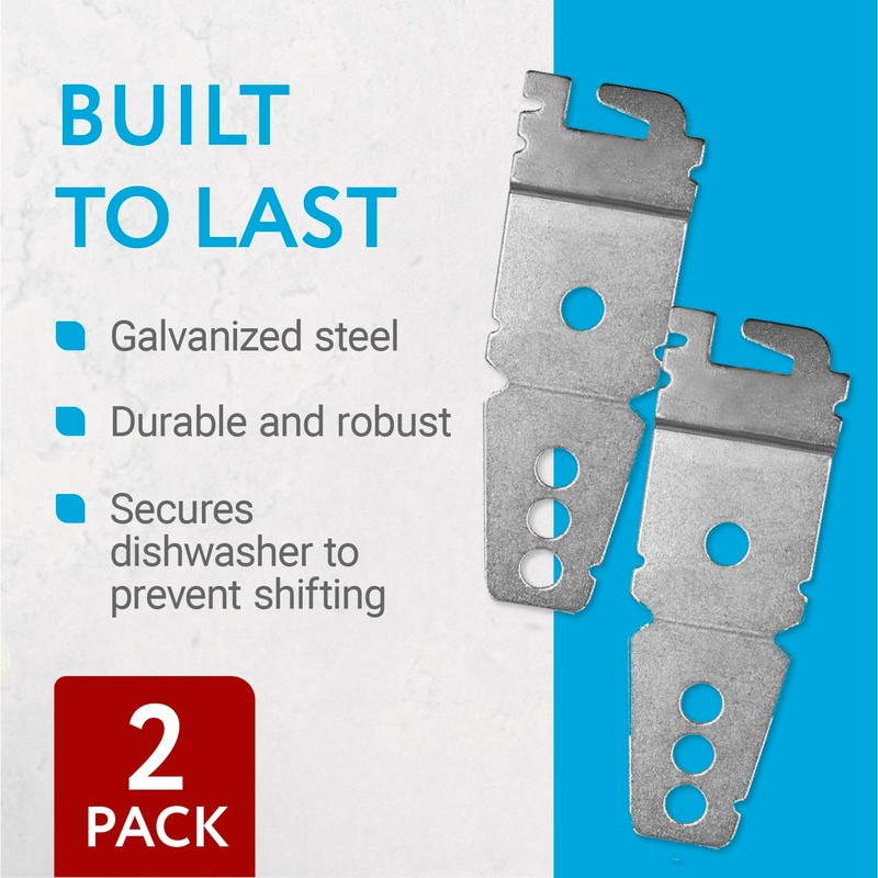IMPRESA 2-Pack Undercounter Dishwasher Bracket Replacement - Whirlpool -Compatible -