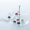 Leonardo Pralina 2-stöckige Etagere, 2-teilig, rund, klares Strukturglas, 024610