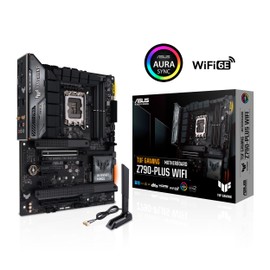 ASUS TUF Gaming Z790-Plus WiFi LGA 1700(Intel 14th,12th &13th Gen) ATX Motherboard(PCIe 5.0,DDR5,4xM.2 Slots,16+1 DrMOS,WiFi 6,2.5Gb LAN,Front USB 3.2 Gen 2 Type-C,(USB4),Aura RGB) (Renewed)