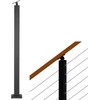 Senmit Cable Railing Post for Steps - Stainless Steel Square