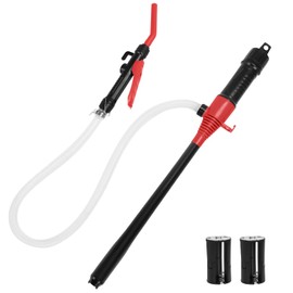 Ufandia Portable Power Battery Pump with Clip, Electric Fuel Transfer Pump Handheld Water Transfer Pump,2.2 Gallons per Min, Siphon Pump for Fuel Water Gas Fish Tank(Red)