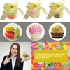 DOERDO 1 Roll+50 Pcs Clear Plastic Boxes Glitter Wrapping Ribbon,