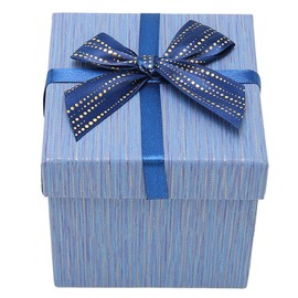 4Pcs Gift Box with Lids 3.9x3.7x3.9in Gift Wrapping Boxes for Wedding Christmas Birthday Valentine's Day Blue HM2330409