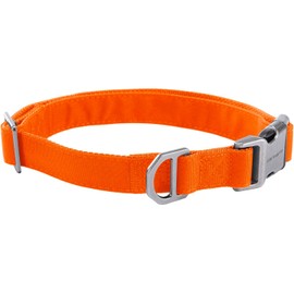 Carhartt Field - Collar para Perro, Totalmente Ajustable, Tela Duradera de 600 Denier con Marca Reflectante para Visibilidad, Naranja Cazador, L