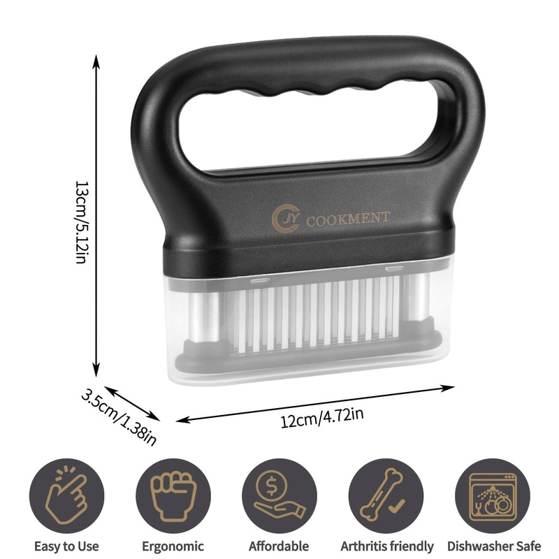 JY COOKMENT Meat Tenderizer Tool with 48 Stainless Steel Ultra