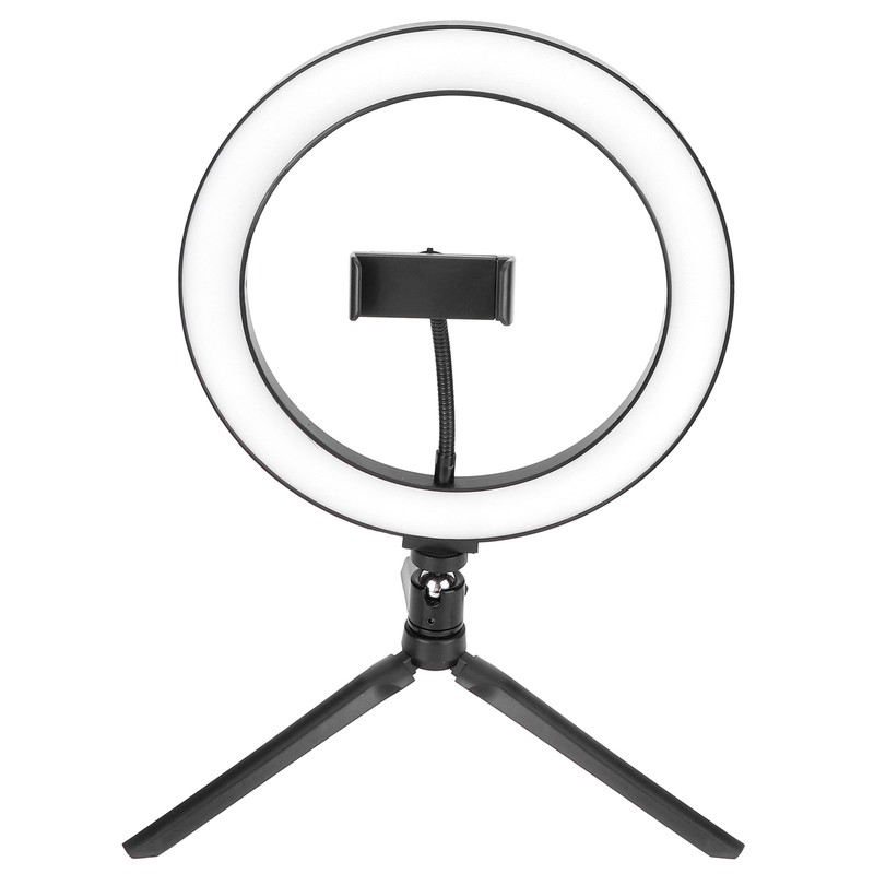 LED Ring Light 10 Levels Dimming Desktop Fill Lamp with