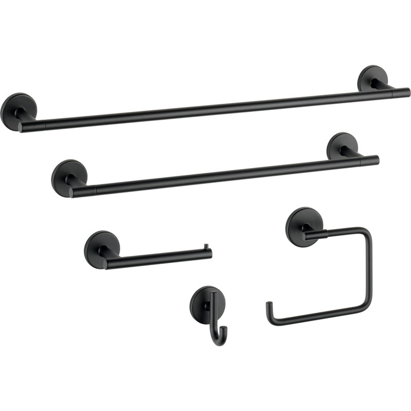 Delta Trinsic (1-Pack) Towel Hooks Matte Black Single Bathroom Hooks