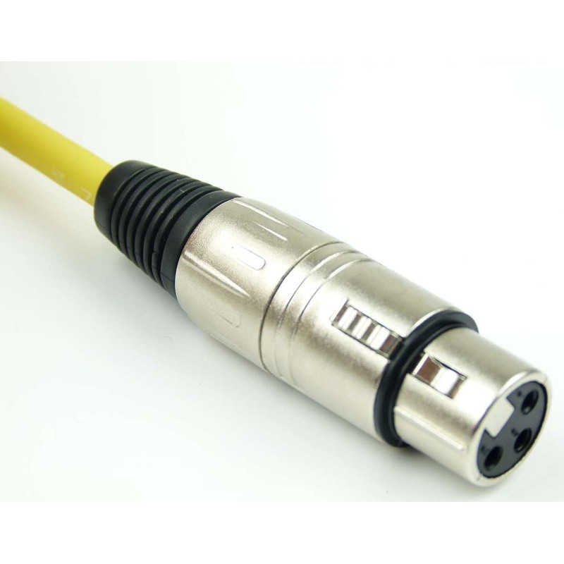 Adam Hall Cables K3MMF0100YEL Microphone Cable XLR Female to XLR